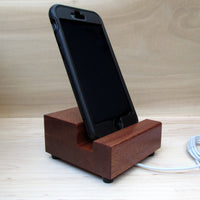 Cell phone stand, iPhone stand, cell phone stand, charging stand, charging station, wood phone stand, phone holder, tech gift. X14