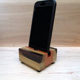 iPhone stand, phone dock, wooden phone stand, charging stand, charging dock, simple phone dock, docking station, charging station. S10