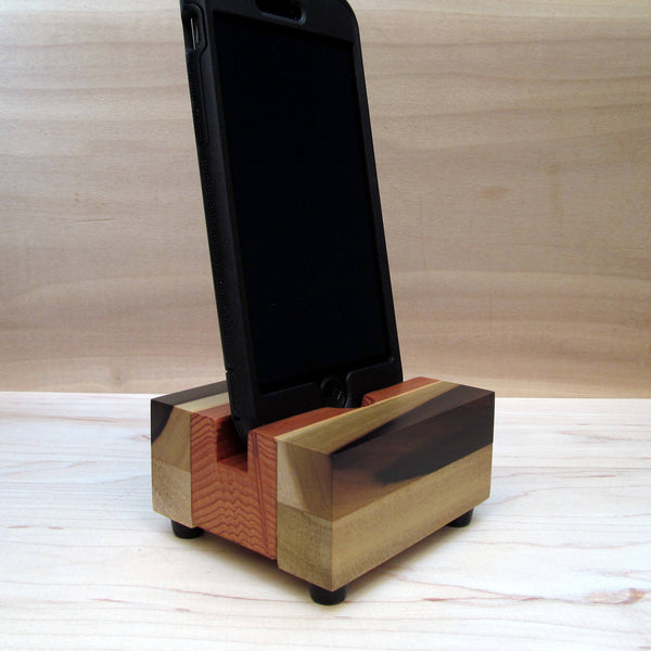 iPhone stand, phone dock, wooden phone stand, charging stand, charging dock, simple phone dock, docking station, charging station. S10