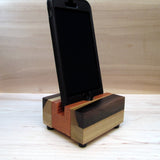 iPhone stand, phone dock, wooden phone stand, charging stand, charging dock, simple phone dock, docking station, travel charging stand. T10