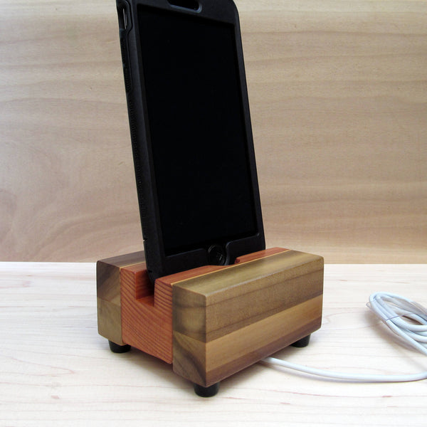 Small iPhone stand, phone dock, wooden phone stand, charging stand, charging dock, simple phone dock, docking station, charging station. R11