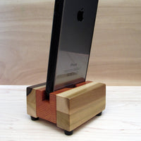 Travel iPhone stand, phone dock, wooden phone stand, charging stand, charging dock, simple phone dock, docking station, charging station S11