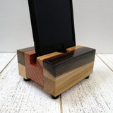 Small iPhone stand, phone dock, wooden phone stand, charging stand, charging dock, simple phone dock, docking station, tech gift. K17