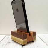 Compact charging stand, iPhone stand, phone dock, wooden phone stand, charging dock, simple phone dock, charging station, tech gift.  U17