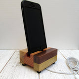 iPhone stand, phone dock, wooden phone stand, charging stand, charging dock, simple phone dock, docking station, charging station. Y17