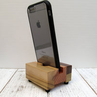 iPhone stand, phone dock, wooden phone stand, charging stand, charging dock, simple phone dock, docking station, charging station. Y17