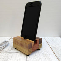 Tech gift, iPhone stand, single phone dock, wooden phone stand, charging stand, charging dock, simple phone dock, docking station. B18