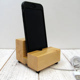 Wood phone stand, iphone 7, iphone 7 plus, iphone 6s dock, Samsung stand, wood phone stand, charging stand, docking, charging station. O7