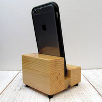 Wood phone stand, iphone 7, iphone 7 plus, iphone 6s dock, Samsung stand, wood phone stand, charging stand, docking, charging station. O7