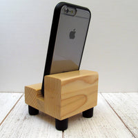 Phone charging stand, natural wood, cell phone dock, charging station, modern phone stand, desktop phone charger, iPhone dock, universal T8