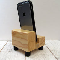 iphone dock, cell phone stand, charging stand, iphone 7 stand, samsung dock, wood phone holder, wooden phone dock, universal design. U8