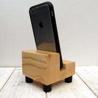 Charging stand wood, iphone 8 dock, cell phone stand, smartphone dock, iphone 7 stand, samsung dock, wood phone holder, phone dock. W8