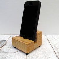 Universal phone stand, redwood iPhone dock, charging stand, phone display stand, iPhone X, iPhone 8, iPhone 7, iPhone 7 plus, iPhone 6S.  H7