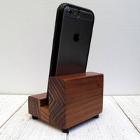 Universal phone stand, redwood iPhone dock, charging stand, phone display stand, iPhone X, iPhone 8, iPhone 7, iPhone 7 plus, iPhone 6S. K10