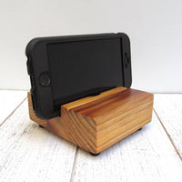 Wood iPhone stand, iPhone X dock, charging stand, phone stand, iPhone X, iPhone 8, iPhone 7, iPhone 7 plus, iPhone 6S, tech gift. G