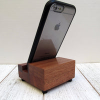 iphone stand, charging stand, wood iphone dock, iphone 7 stand, iphone 6s plus, cell phone stand, wooden phone holder, tech lover gift. K15