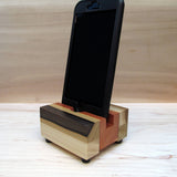 iPhone stand, phone dock, wooden phone stand, charging stand, charging dock, simple phone dock, docking station, travel charging stand. R10