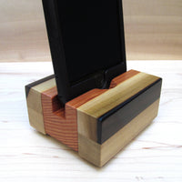 iPhone stand, phone dock, wooden phone stand, charging stand, charging dock, simple phone dock, docking station, charging station. C11