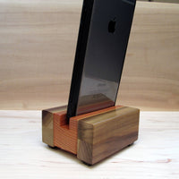 iPhone stand, phone dock, wooden phone stand, charging stand, charging dock, simple phone dock, docking station, charging station. F11