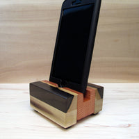 iPhone stand, phone dock, wooden phone stand, charging stand, charging dock, simple phone dock, docking station, charging station. G11