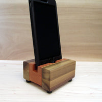 Small iPhone stand, phone dock, wooden phone stand, charging stand, charging dock, simple phone dock, docking station, charging station. R11