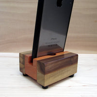 Small iPhone stand, phone dock, wooden phone stand, charging stand, charging dock, simple phone dock, docking station, charging station. R11