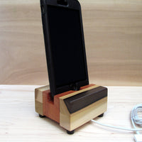 Travel iPhone stand, phone dock, wooden phone stand, charging stand, charging dock, simple phone dock, docking station, charging station S11