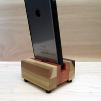 Travel iPhone stand, phone dock, wooden phone stand, charging stand, charging dock, simple phone dock, docking station, charging station S11