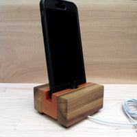 iPhone stand, phone dock, wooden phone stand, charging stand, charging dock, simple phone dock, docking station, charging station.  Z11