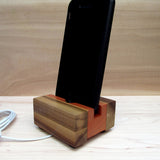 iPhone stand, phone dock, wooden phone stand, charging stand, charging dock, simple phone dock, docking station, charging station.  Z11