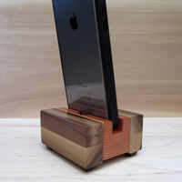 Compact iPhone stand, phone dock, phone stand, charging stand, charging dock, simple phone dock, travel charging stand, tech lover gift. C12