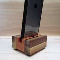 Compact iPhone stand, phone dock, phone stand, charging stand, charging dock, simple phone dock, travel charging stand, tech lover gift. C12