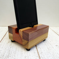 Compact phone dock, iPhone stand, wooden phone stand, charging stand, charging dock, simple phone dock, charging station, tech gift. P17