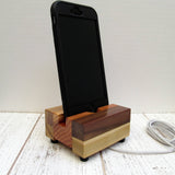 iPhone stand, phone dock, wooden phone stand, charging stand, charging dock, simple phone dock, docking station, charging station. T17