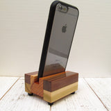 Compact charging stand, iPhone stand, phone dock, wooden phone stand, charging dock, simple phone dock, charging station, tech gift.  U17