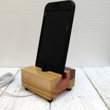 iPhone stand, phone dock, wooden phone stand, charging stand, charging dock, simple phone dock, docking station, charging station. Y17