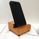 iPhone stand, charging stand, wood phone stand, cell phone dock, smartphone stand, universal charging stand, iphone 8, iphone 7, gift. E18