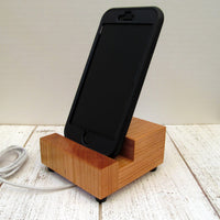 iPhone stand, charging stand, wood phone stand, cell phone dock, smartphone stand, universal charging stand, iphone 8, iphone 7, gift. E18