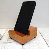 iPhone stand, charging stand, wood phone stand, cell phone dock, smartphone stand, universal charging stand, iphone 8, iphone 7, gift. F18