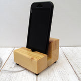 Wood phone stand, iphone 7, iphone 7 plus, iphone 6s dock, Samsung stand, wood phone stand, charging stand, docking, charging station. O7