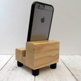 iphone dock, cell phone stand, charging stand, iphone 7 stand, samsung dock, wood phone holder, wooden phone dock, universal design. U8