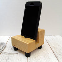 iphone dock, cell phone stand, charging stand, iphone 7 stand, samsung dock, wood phone holder, wooden phone dock, universal design. V8