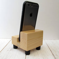 iphone dock, cell phone stand, charging stand, iphone 7 stand, samsung dock, wood phone holder, wooden phone dock, universal design. V8