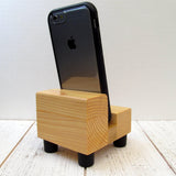 iphone dock, cell phone stand, charging stand, iphone 7 stand, samsung dock, wood phone holder, wooden phone dock, universal design. V8