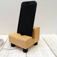 Charging stand wood, iphone 8 dock, cell phone stand, smartphone dock, iphone 7 stand, samsung dock, wood phone holder, phone dock. W8