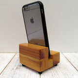 Wood phone stand, iPhone dock, simple phone dock, charging stand, iPhone X, iPhone 8, iPhone 7, iPhone 7 plus, iPhone 6S, tech gift. W4