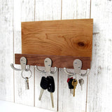 Modern entryway organizer, wooden mail and key holder, wall key rack, key hanger, key storage, leash hanger, wooden mail organizer.  G22