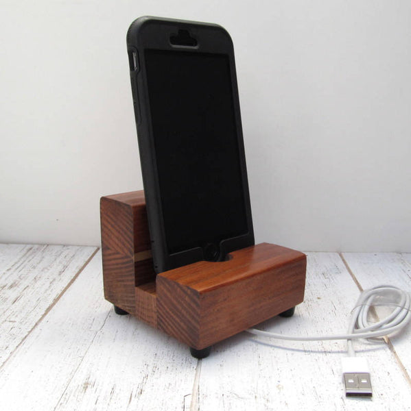 Universal phone stand, redwood iPhone dock, charging stand, phone display stand, iPhone X, iPhone 8, iPhone 7, iPhone 7 plus, iPhone 6S. J13