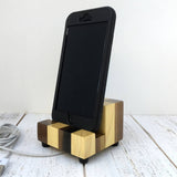 iphone stand, cell phone dock, charging station, docking station, wooden stand, iphone 7, iphone 6s plus, iphone SE, cell phone stand. A11