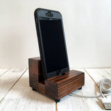 Universal phone stand, redwood iPhone dock, charging stand, phone display stand, iPhone X, iPhone 8, iPhone 7, iPhone 7 plus, iPhone 6S. R13